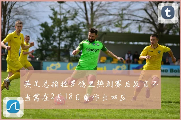 英足总指控罗德里热刺赛后发言不当需在2月18日前作出回应